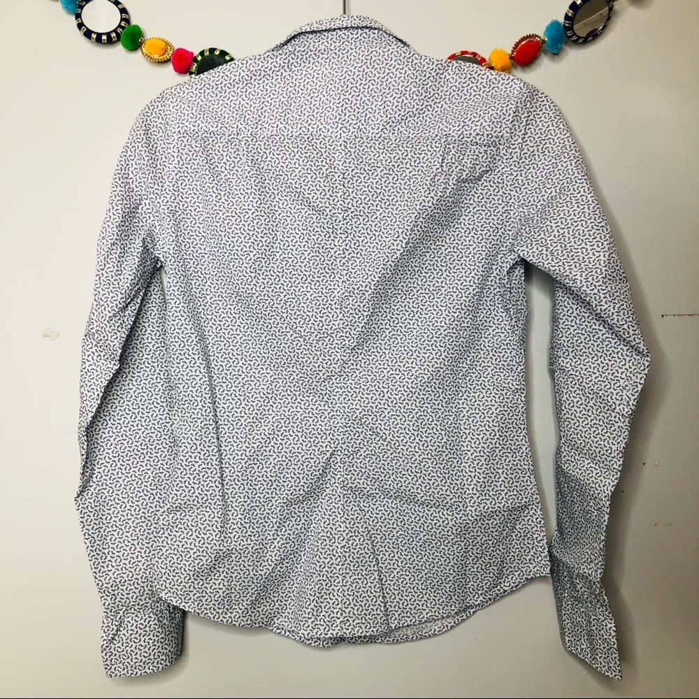 Frank And Eileen Tiny Bow Print Button Up Shirt - image 7